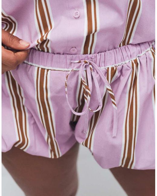 ASOS Red Asos Design Curve Bubble Hem Shorts
