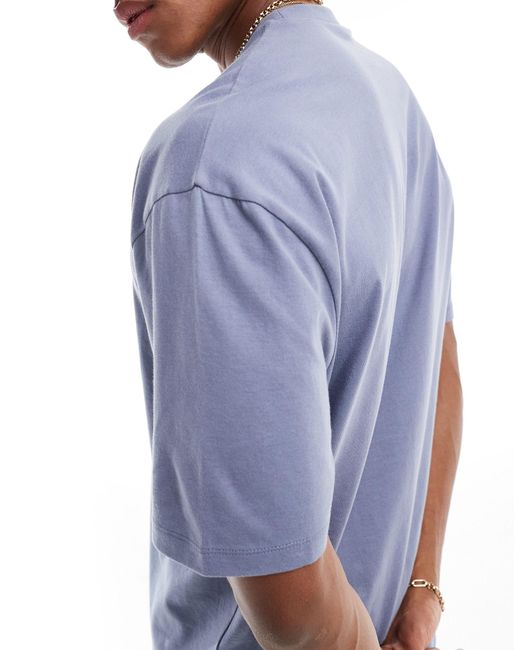 Camiseta azul extragrande ASOS de hombre de color Blue