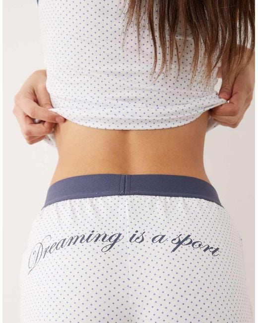 Cotton On White Sleep Soft Longline Cami And Boy Short Set