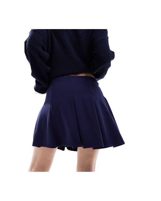 Minifalda con diseño plisado Pieces de color Blue