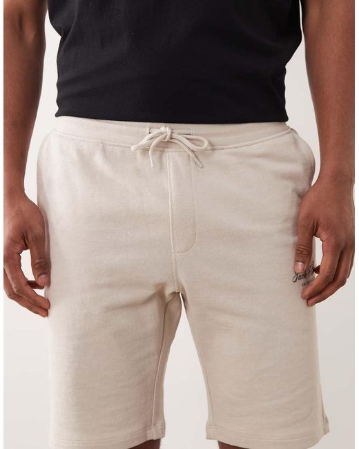 Jack & Jones Blue Sweat Shorts With Logo for men