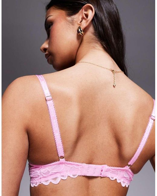 Boux Avenue Pink Heidi Lace Plunge Bra