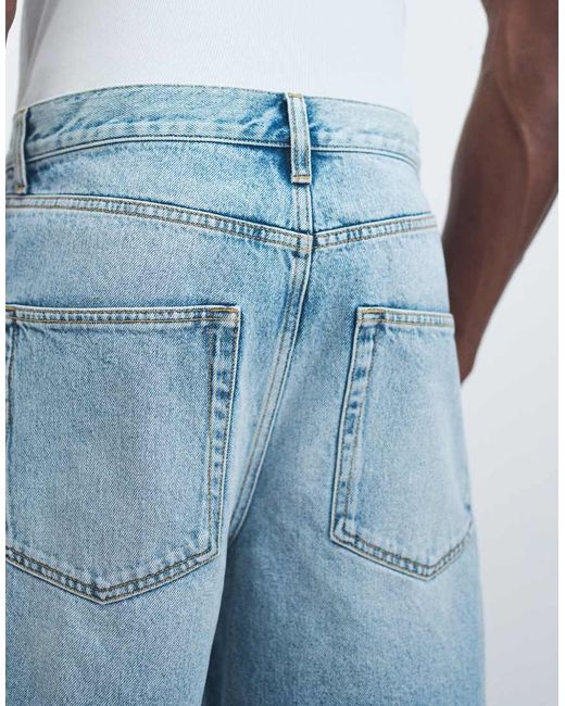 ASOS White Mid Length Denim Jorts for men