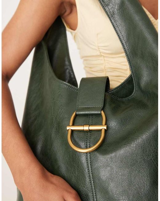 ASOS Tote Tas Met Metalen Hardware in het Green