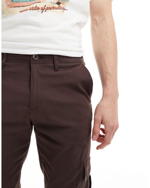 ASOS White Tapered Cargo Trouser for men