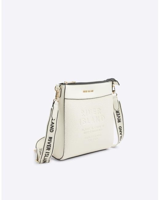 River Island Natural Embossed Cross Body Bag