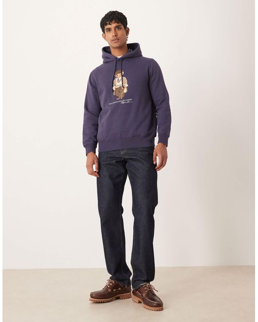 Polo Ralph Lauren – heritage – fleece-kapuzenpullover in Blue für Herren