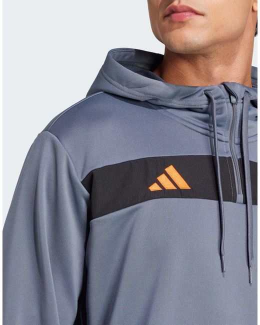 Adidas Originals – tiro 25 essentials – sweat-kapuzenpullover in Blue für Herren