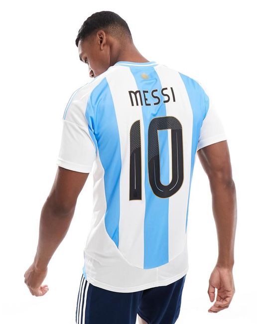 adidas Originals Adidas Football Argentina 24 Messi Home Jersey in Blue