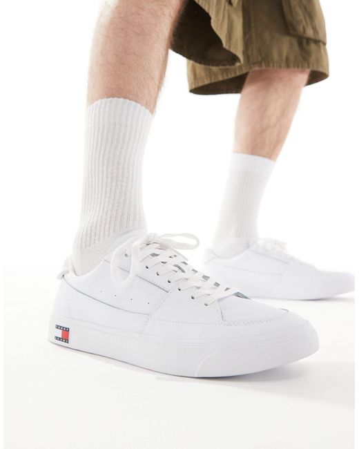 Essential - sneakers bianche con suola vulcanizzata di Tommy Hilfiger in White da Uomo