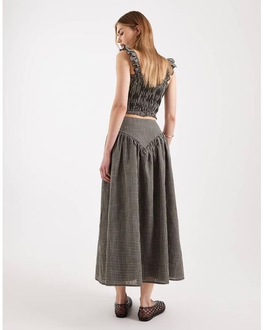 Daisy Street White V Waist Midaxi Skirt