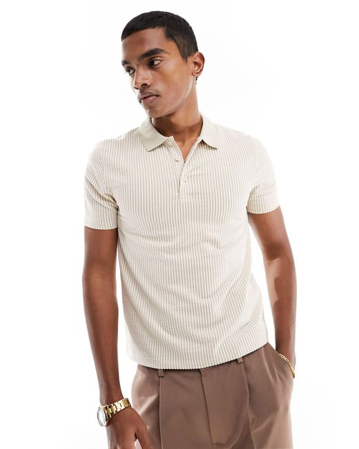 ASOS White Muscle Fit Polo for men