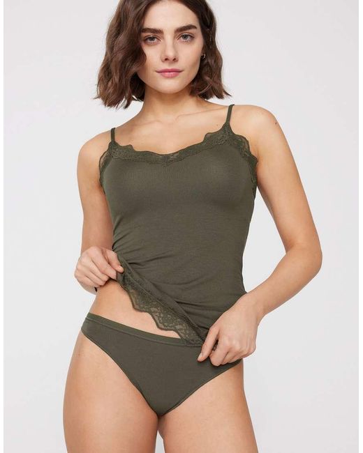 Tezenis Gray Cotton G-String
