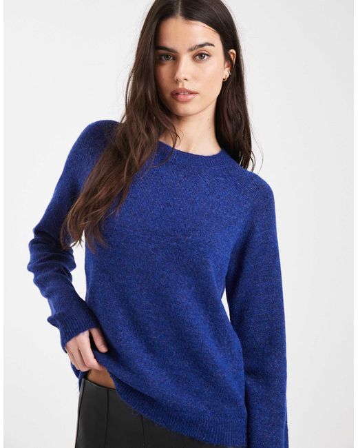 Pieces Blue – hochgeschlossener pullover