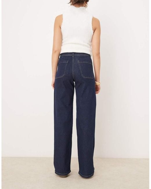 Jdy Blue High Waist Wide Leg Jeans