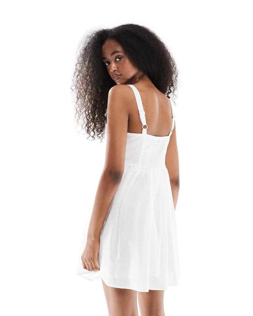 Wednesday's Girl White Broderie Mini Dress