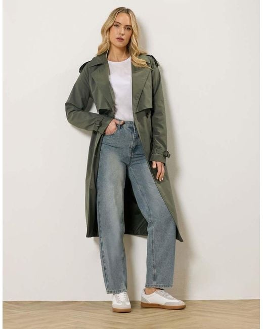 Long Tall Sally Green Trench Coat