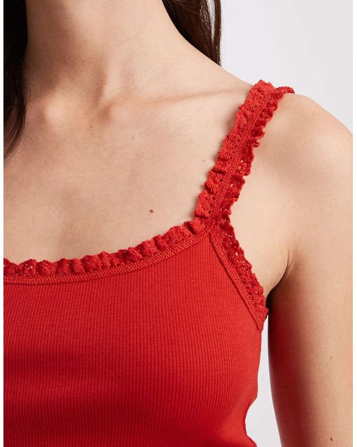 ASOS Red Trim Detail Cami