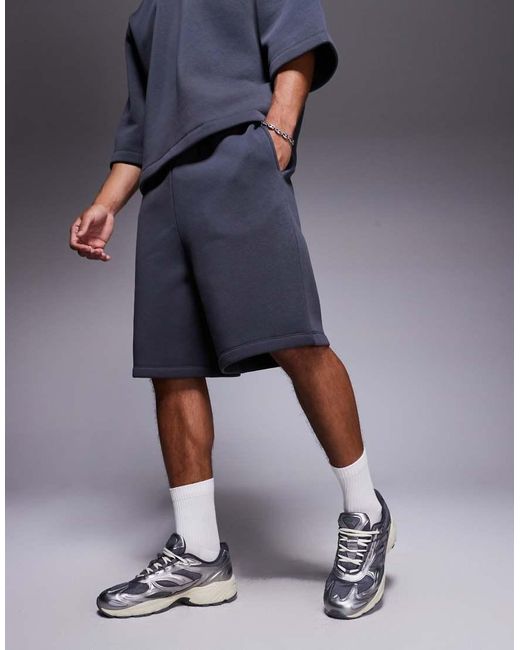 Pantalones Cortos De Corte Alargado Extragrande De ASOS de hombre de color Blue