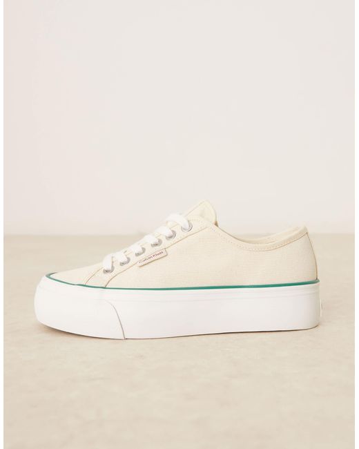 Calvin Klein Natural – vulc – canvas-sneaker