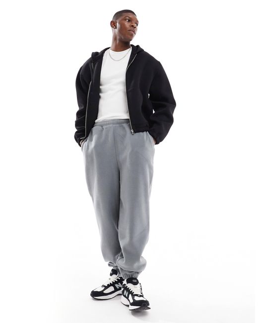 ASOS – oversize-jogginghose aus fleece in Gray für Herren