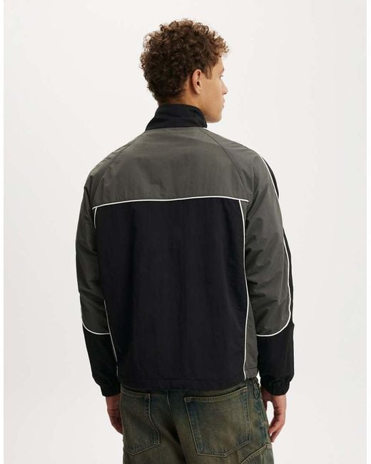 Cotton On Black Panelled Spray Jacket for men