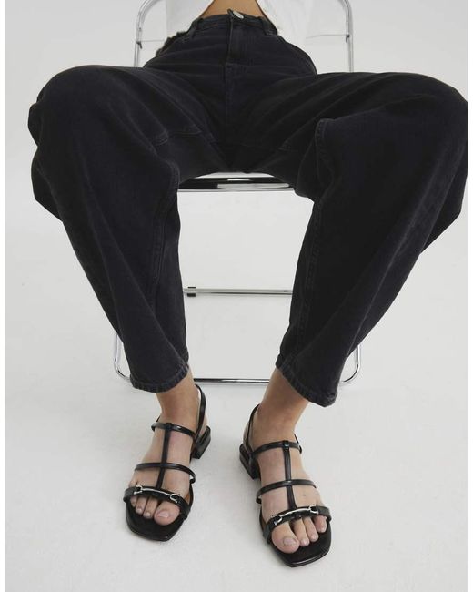 River Island White Strappy Flat Sandals