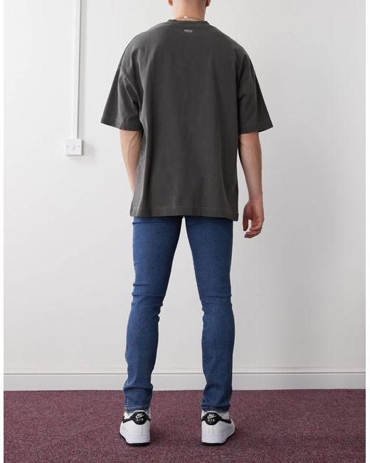 Snap - jean skinny à taille mi-haute - foncé uni délavé Dr. Denim pour homme en coloris Blue