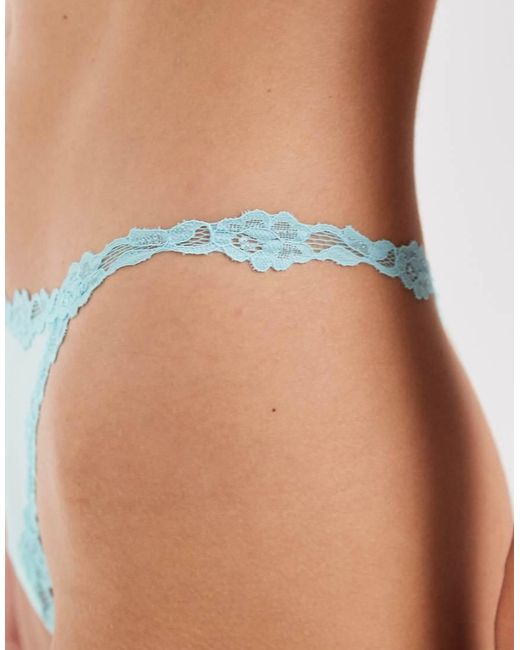 Free People Blue Intimately Fp Charlie Micro Lingerie Thong