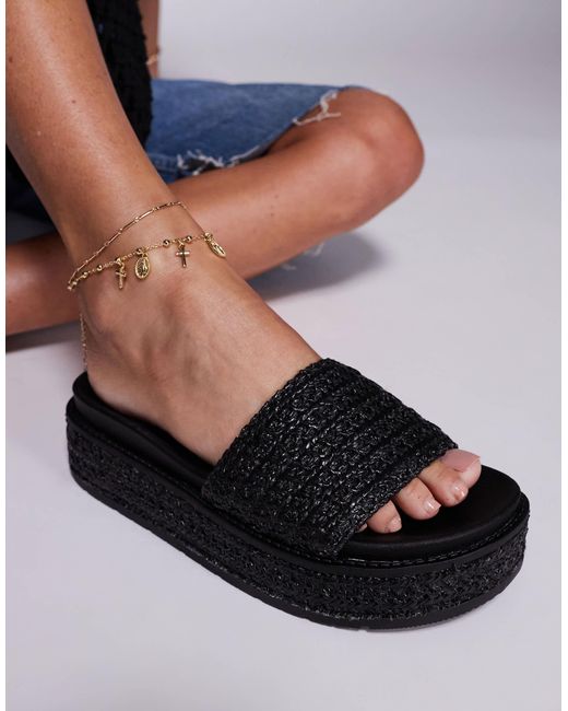 South Beach Blue Platform Sandal