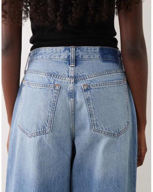 Abercrombie & Fitch Blue Curve Love High Rise Wide Leg Jeans