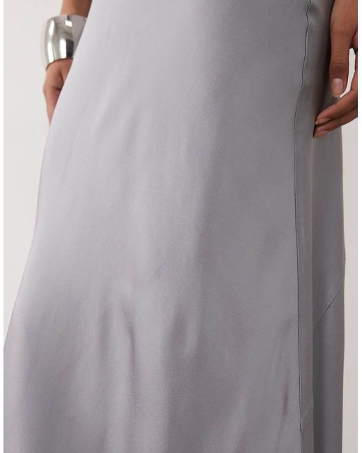 Mango Metallic Satin Maxi Skirt Co-ord