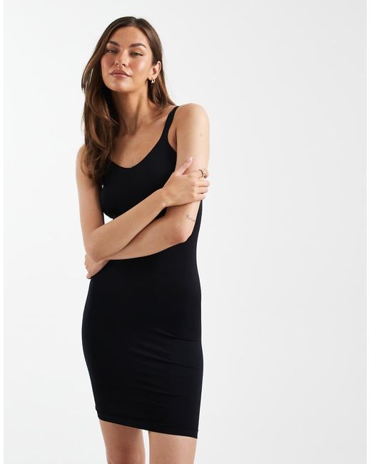 Pieces Black Seamless Bodycon Shaping Dress