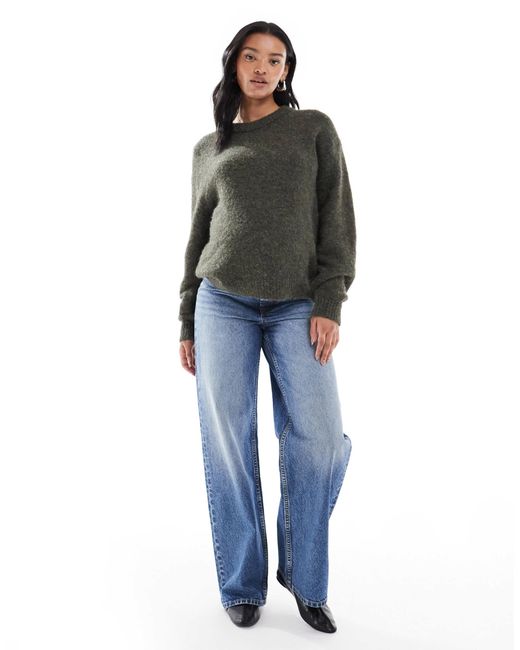 Asos design maternity - jean dad large - moyen ASOS en coloris Blue