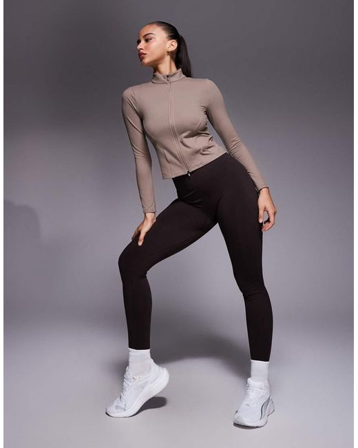 PUMA Gray Train Full-Zip Top