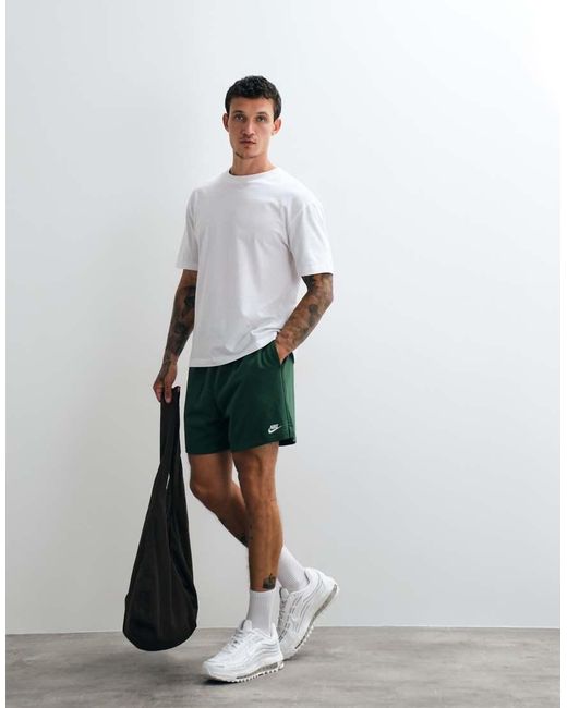 Nike White Club French Terry Logo Shorts for men
