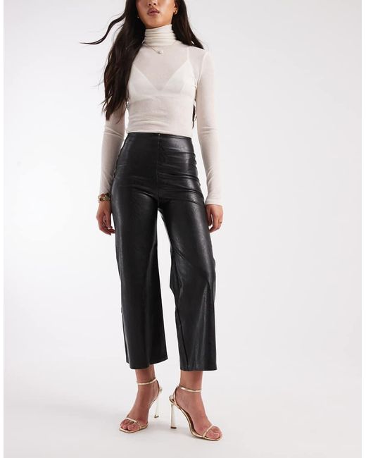 Commando Black Cropped Wide Leg Pant