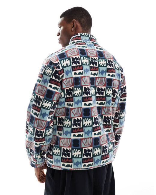 Parlez Multicolor Vassar Zip Through Printed Fleece for men