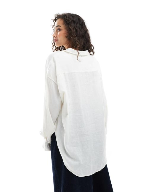 JJXX White – hemd aus leinenmix