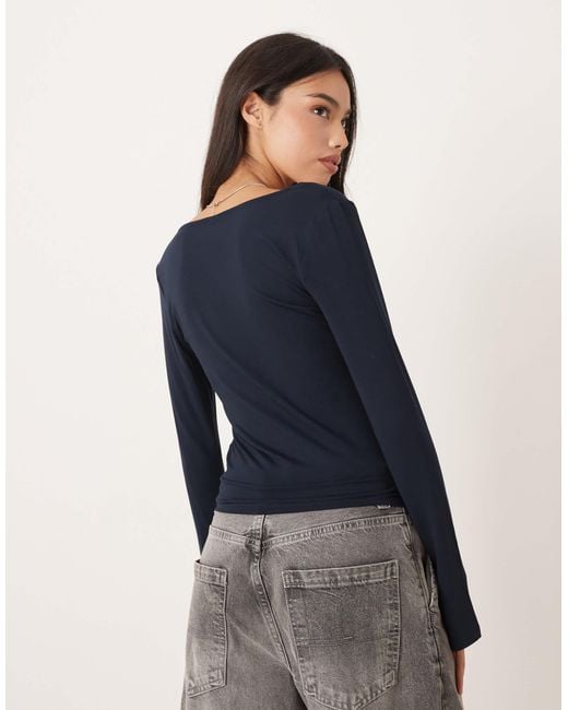 Gina Tricot Blue – langärmliges oberteil