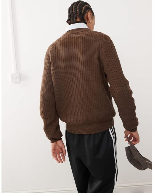 Pull ras Collusion pour homme en coloris Brown