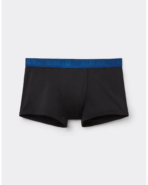 Intimissimi Black Microfibre Boxers With Logo for men
