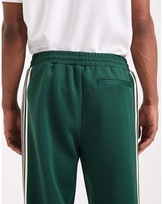 Pantalones De Chándal Con Costura En La Parte Delantera Y Raya Lateral De (Parte De Un Conjunto) Only & Sons de hombre de color Green