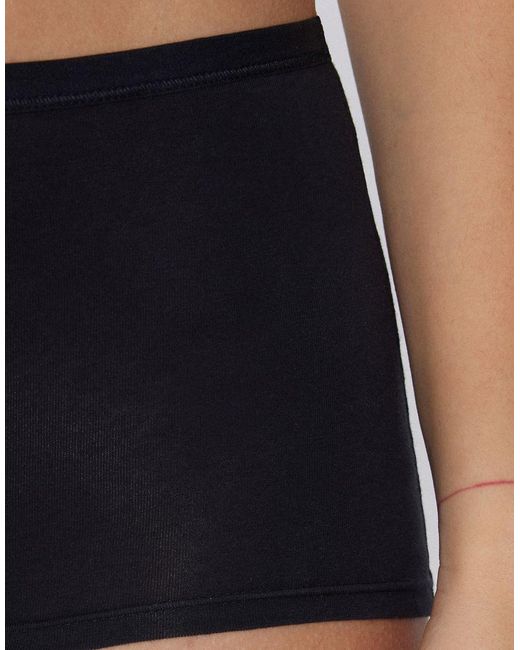 Tezenis Black Cotton French Knickers