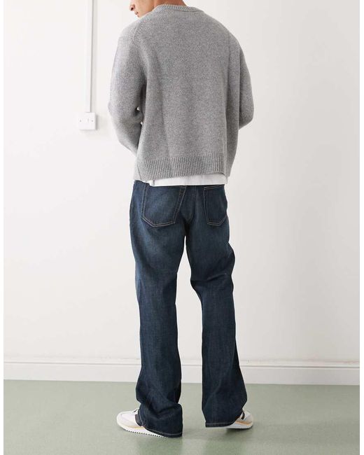 Vaqueros Azul Oscuro De Corte Bootcut Holgado Y Acampanado Mercury De Weekday de hombre de color Gray