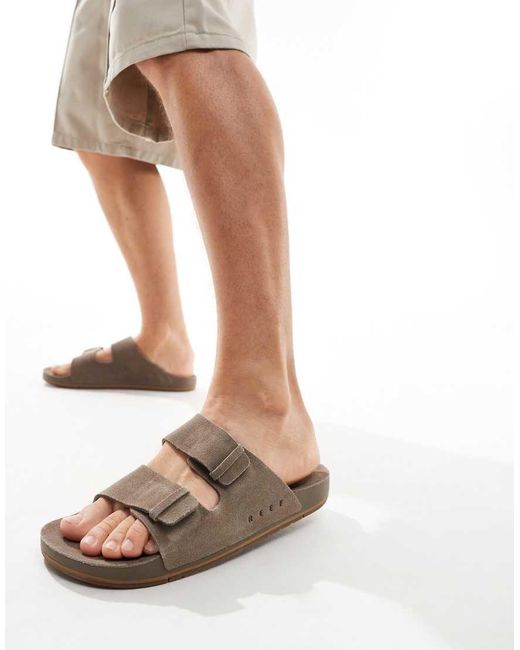 Reef White Ojai Two Bar Sandals for men