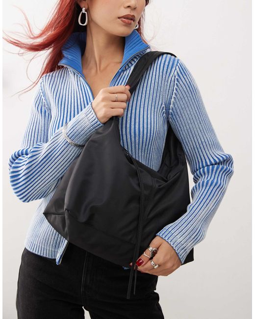 Weekday Blue – schultertasche aus nylon