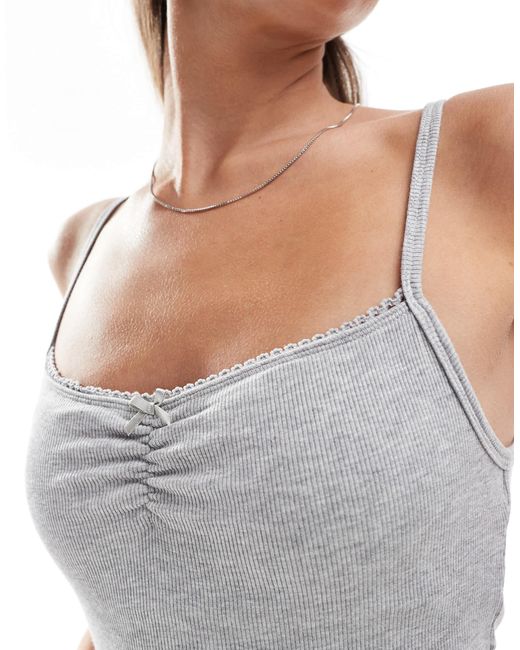 Cotton On Gray Cotton On Rosette Detail Cami Sleep Top