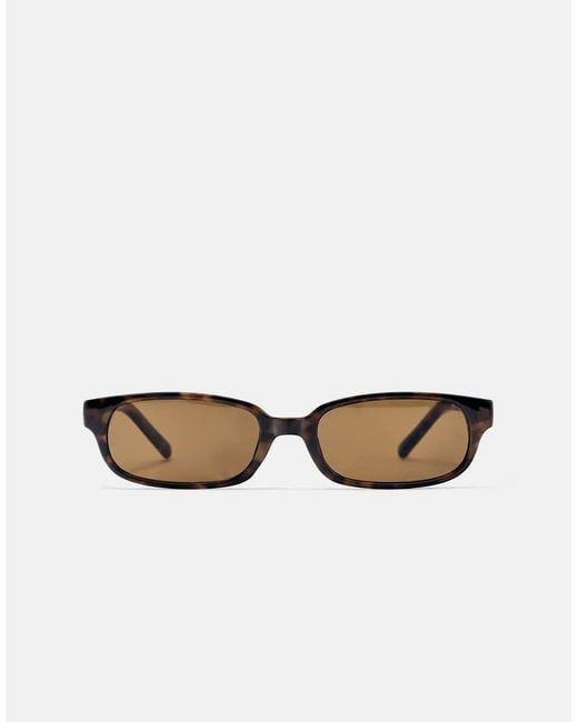 Pull&Bear Yellow Rectangular Sunglasses