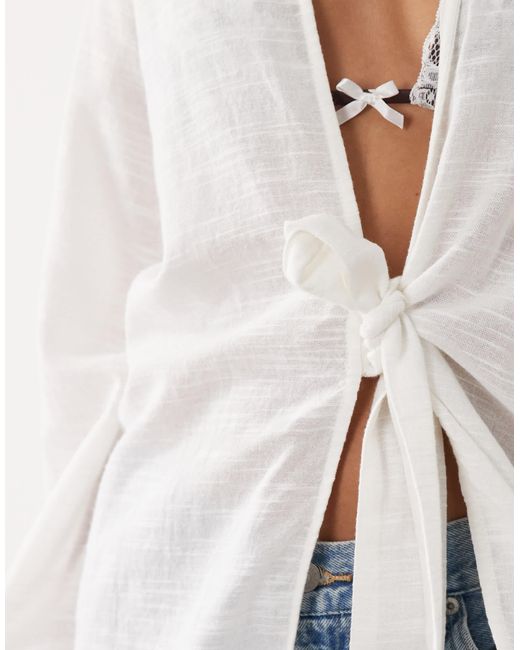 Accessorize White – strandhemd